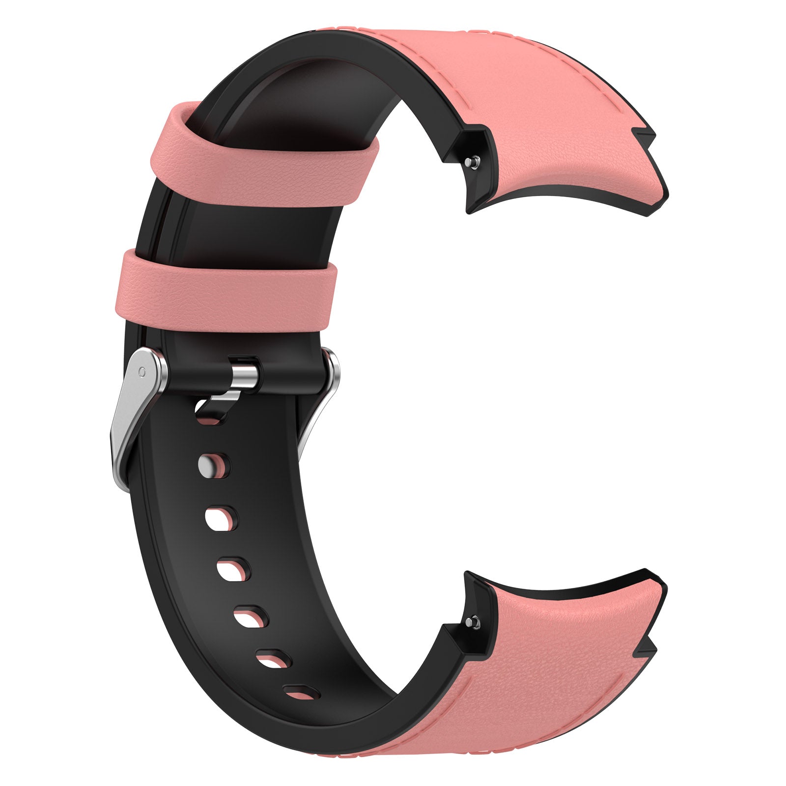 SGW Watch Band for Samsung Galaxy Watch6 Watch6 Classic Watch 5 Watch 5 Pro Watch4 Watch4 Classic PU Leather Coated Silicone Wrist Strap with Silver Buckle SGW Watch Band for Samsung Galaxy Watch6 Watch6 Classic Watch 5 Watch 5 Pro Watch4 Watch4 Classic PU Leather Coated Silicone Wrist Strap with Silver Buckle